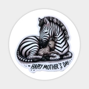 zebra  mom Animal Mothers Day Animals Magnet